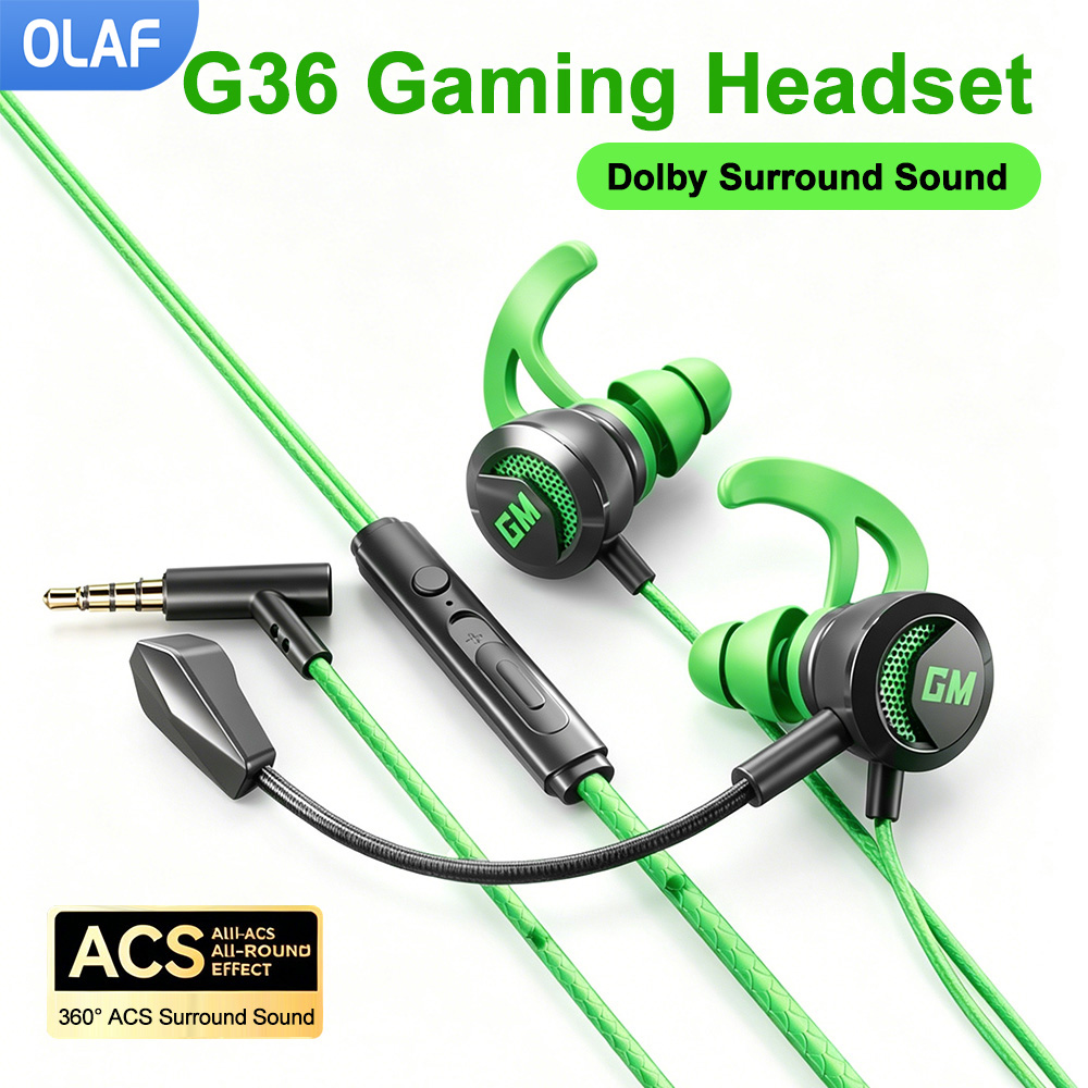 Esports Gaming Phone - Headphone Berkabel Tipe C/3.5Mm dengan Mikrofon