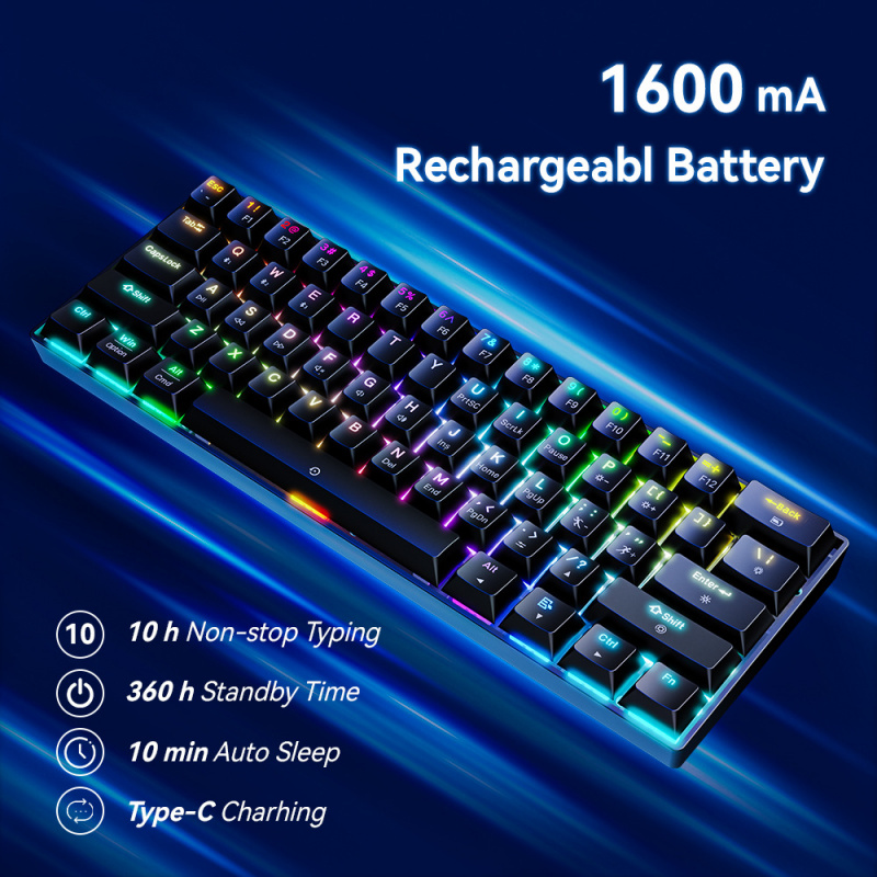 Esports Gaming Uk - Keyboard Mekanik Tiga Mode Bluetooth 61