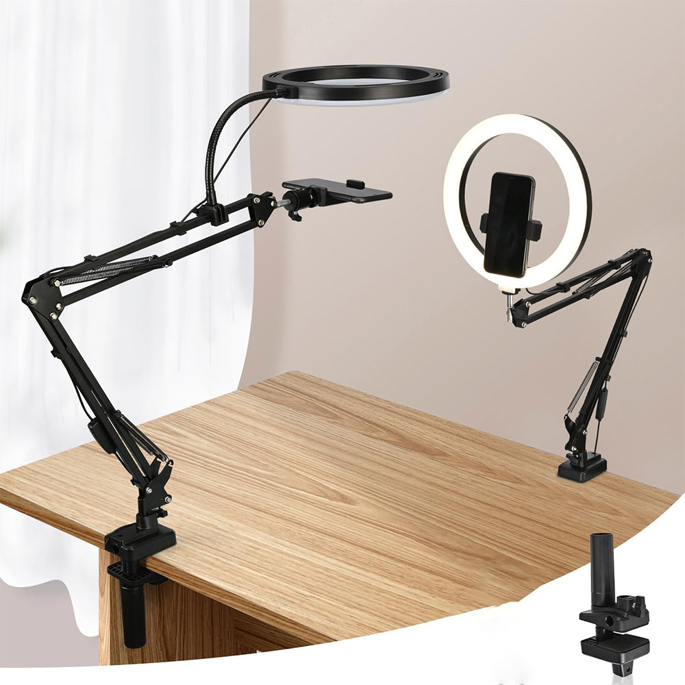 Webcam Ring Light - Lampu Cincin dengan Dudukan dan Dudukan