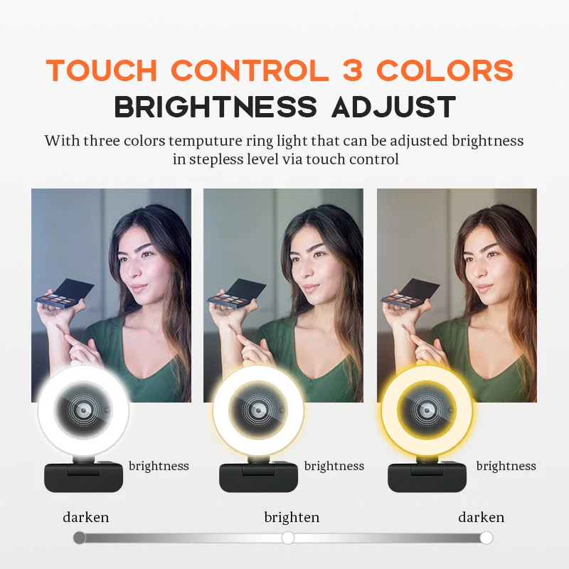 Webcam Ring Light - Kamera Web Auto Focus Terlaris 2k