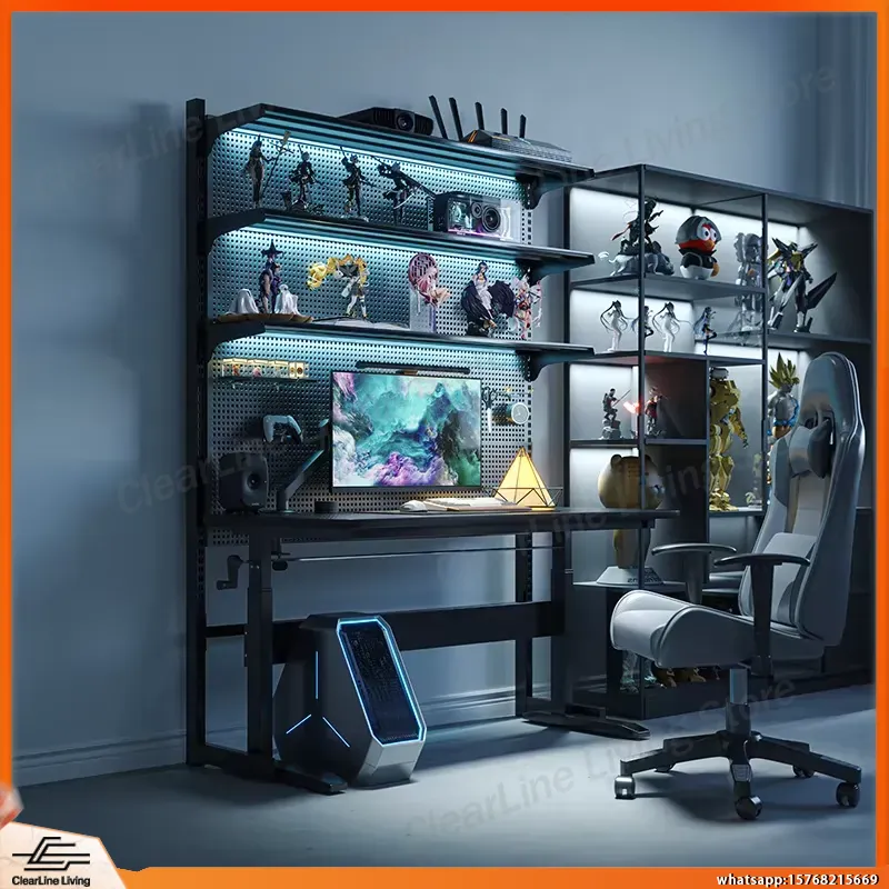 Meja Gaming Bentuk L Ergonomis - Esports Gaming Monitor ulasan dan harga