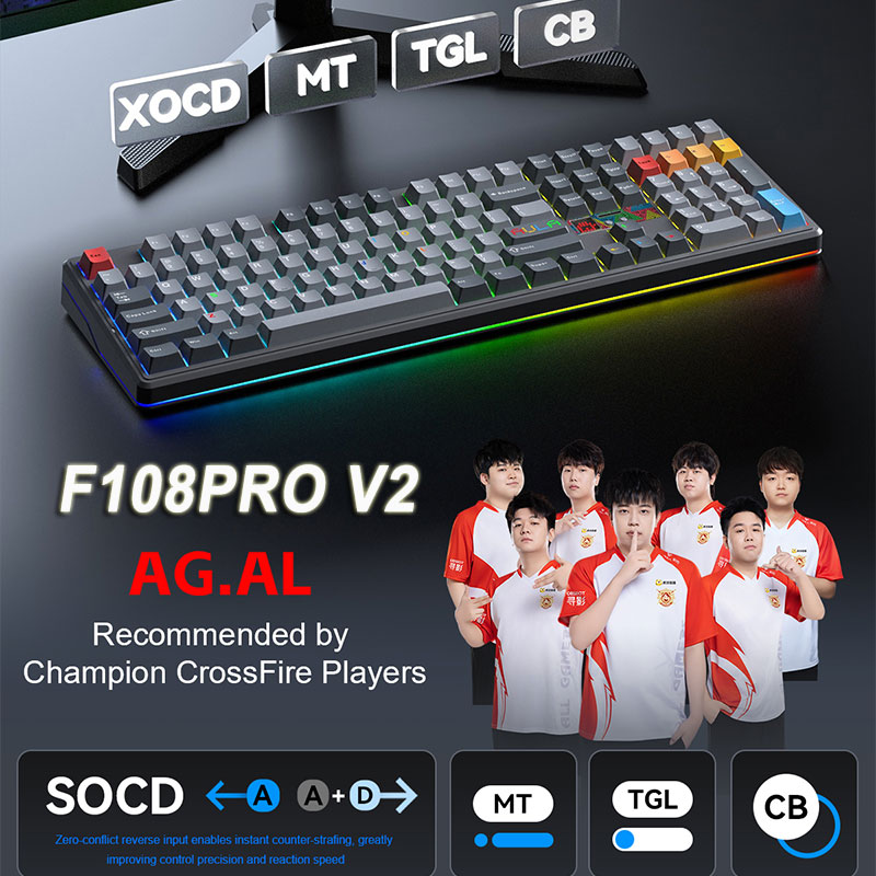 AULA F108 Pro V2 100% Layout M - Esports Gaming Uk ulasan dan harga