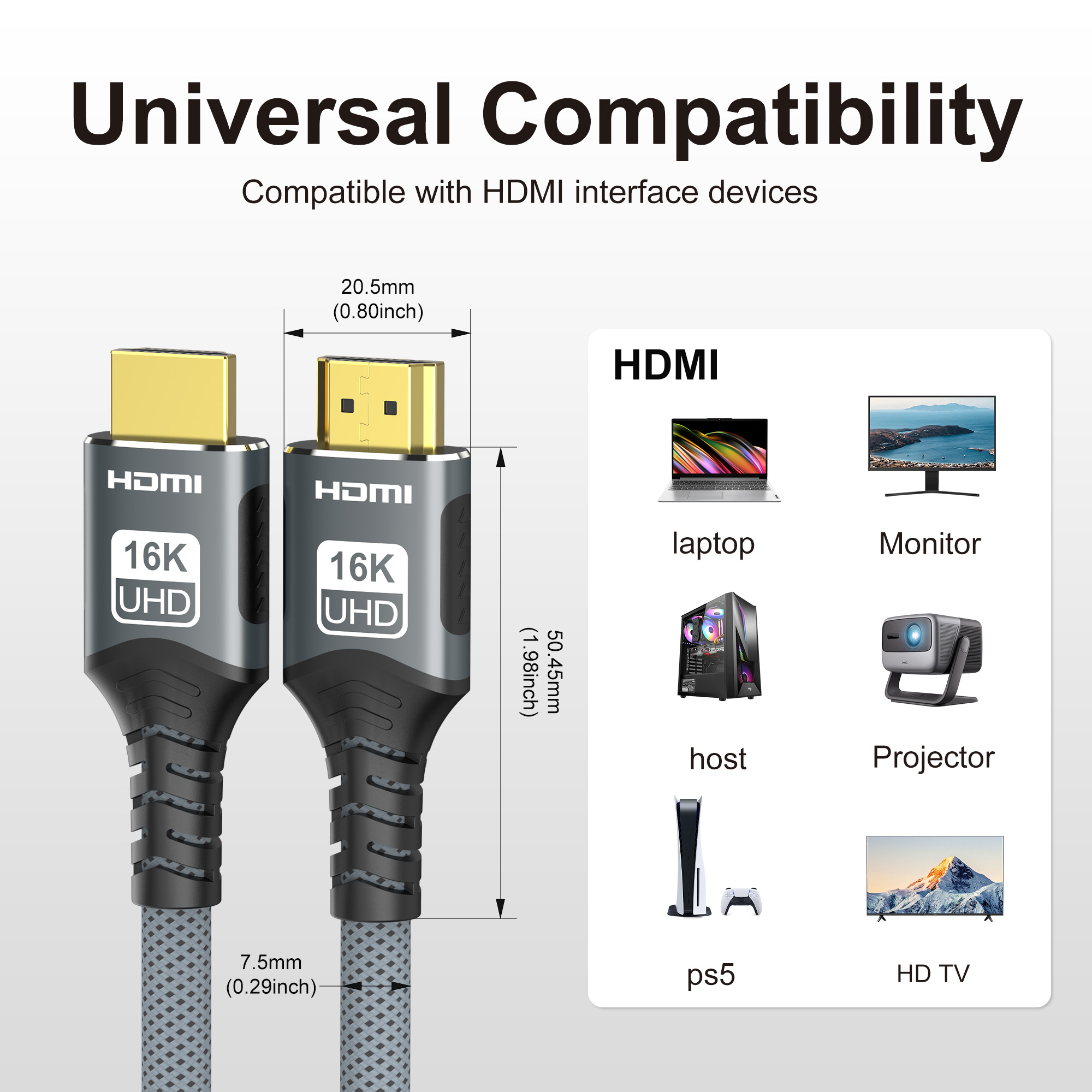 Kabel HDMI 2.2 16K 96Gbps 8K@1 - Esports Gaming Bundle ulasan dan harga