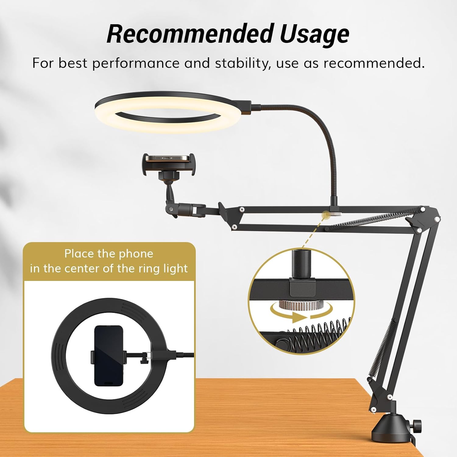 Lampu Cincin dengan Dudukan da - Webcam Ring Light ulasan dan harga