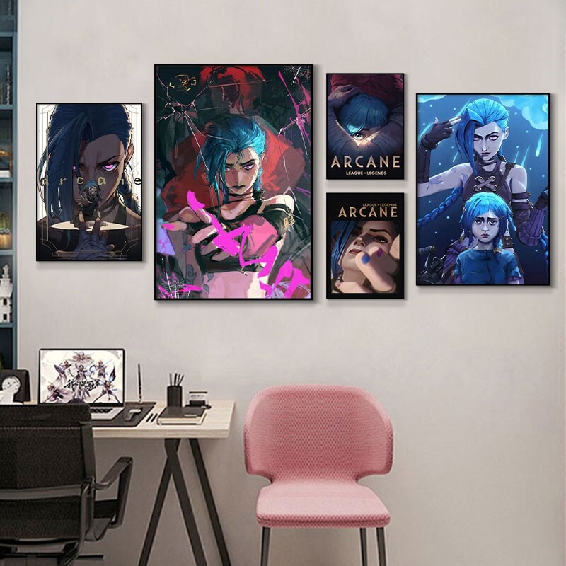 Poster Close-Up Arcane Jinx Ta - Esports Gaming Room ulasan dan harga