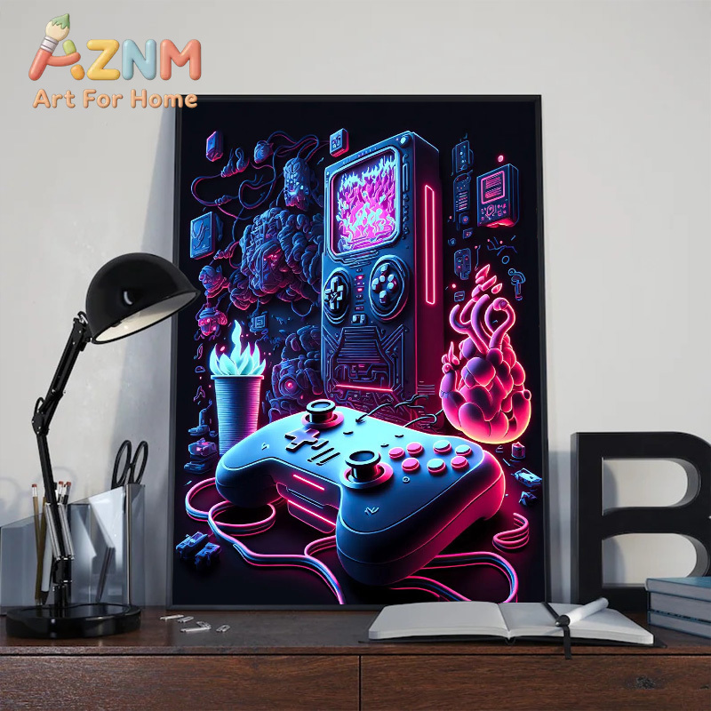 Poster Seni Dinding Gaming Neo - Esports Gaming Room ulasan dan harga