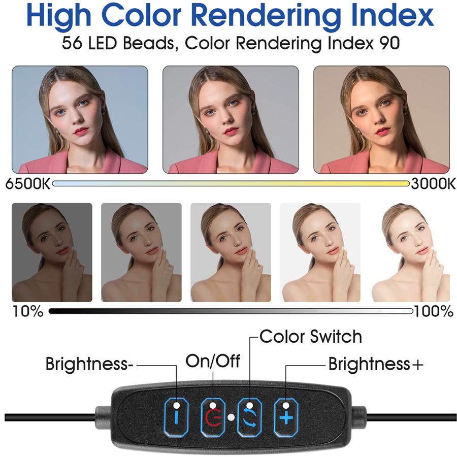 Lampu Video LED 16cm dengan St - Webcam Ring Light ulasan dan harga