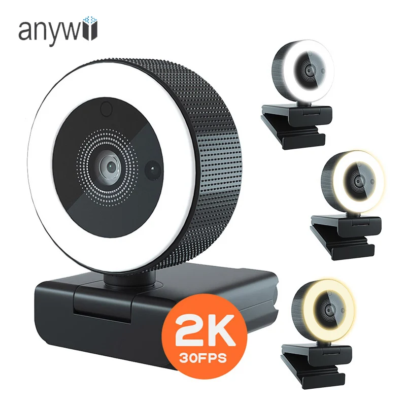 Kamera Web Auto Focus Terlaris - Webcam Ring Light ulasan dan harga