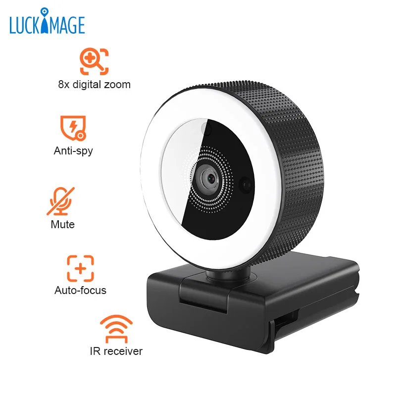 Kamera Web Auto Focus Terlaris - Webcam Ring Light ulasan dan harga