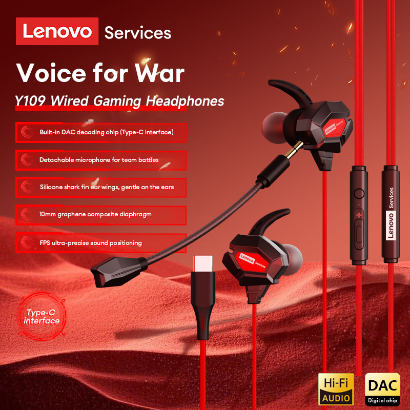 Lenovo Y109 Headset Gaming Ber - Esports Gaming Gear ulasan dan harga