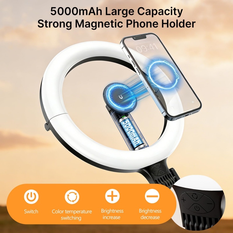 Dudukan Telepon Magnetik di At - Webcam Ring Light ulasan dan harga